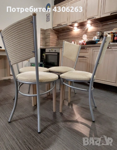 Комплект маса и 4 стола, снимка 3 - Маси - 53865577