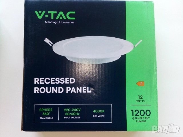 LED Панел Кръг  12W 4000К Нови налични 2 броя, снимка 2 - Лед осветление - 51950805