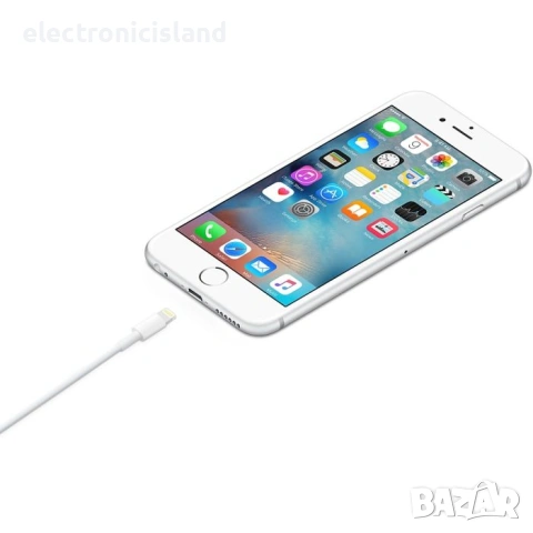 Комплект оригинален кабел Apple MD818FE/A USB A to Lightning 1м + зaрядно Apple Power adapter 5W, снимка 8 - Аксесоари за Apple - 53924564