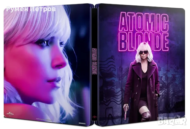 Нов 4К+блу рей стилбук АТОМНА БЛОНДИНКА - ATOMIC BLONDE , снимка 2 - Blu-Ray филми - 46882229