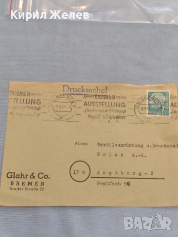 Стар пощенски плик с марки и печати Бремен Германия за КОЛЕКЦИЯ ДЕКОРАЦИЯ 45901, снимка 1 - Филателия - 46243955