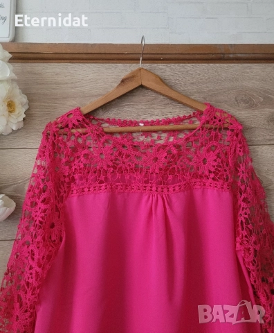 Розова официална блуза , снимка 2 - Блузи с дълъг ръкав и пуловери - 51518461