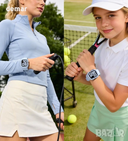 Калъф с каишка за смарт часовник ULTIMAL, съвместим с Apple Watch Series 11/10 42 мм, (42 мм, син), снимка 2 - Смарт часовници - 53934366