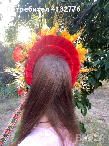  Диадема „Златна есен богата реколта“, снимка 2 - Аксесоари за коса - 51201757