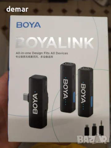 Boya BOYALINK 2х A2 Безжичен петличен микрофон,48 KHz 24 бита, до 300м, снимка 11 - Микрофони - 48965523