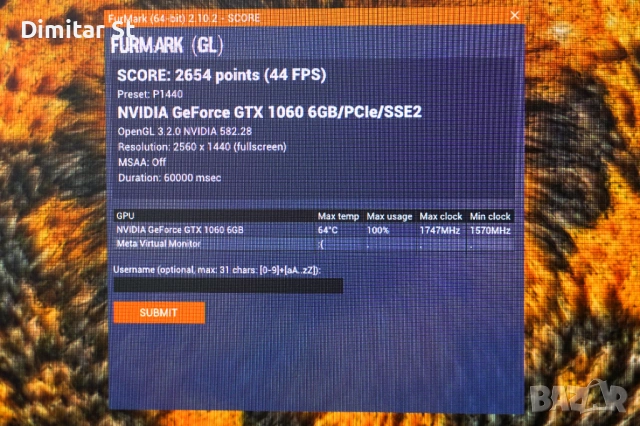 MSI GeForce GTX 1060 GAMING X 6G, снимка 12 - Видеокарти - 54018075