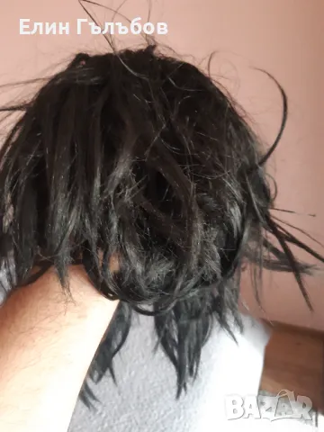 Перука, черна синтетична