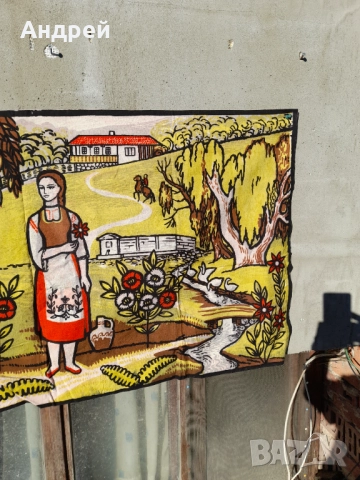 Старинен ковьор,покривка за стена #294, снимка 5 - Антикварни и старинни предмети - 52996341