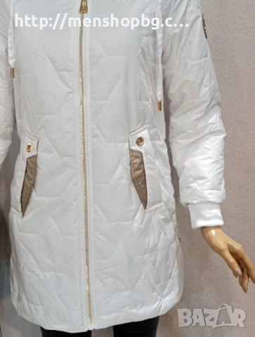 Елегантно пролетно яке - бяло, снимка 3 - Якета - 53623578