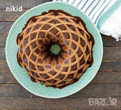 3D геометрична ромбове голяма силиконова форма тава за направа печене кекс торта желиран сладкиш, снимка 3 - Форми - 21205385