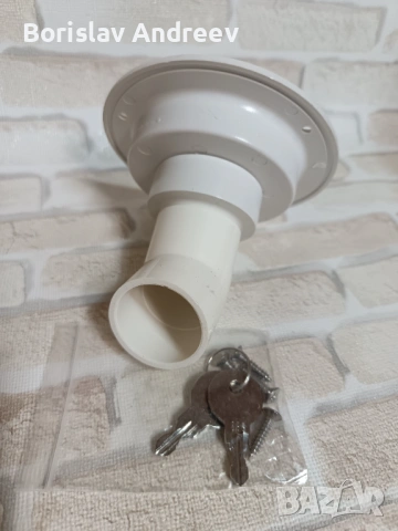  Кръгъл гравитационен вход за вода с ключалка за външен монтаж на кемпер, лодка, снимка 2 - Аксесоари и консумативи - 54000749