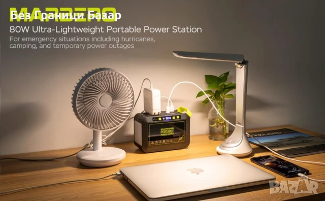 Нов Соларен генератор 88Wh Power Bank AC/DC/USB къмпинг батерия станция за ток, снимка 6 - Друга електроника - 51289285