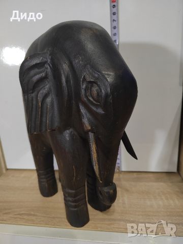 Дървена фигура на слон., снимка 3 - Декорация за дома - 45175572