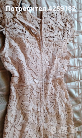 Стилна рокля в цвят пепел от рози, Нова!, снимка 5 - Рокли - 54123871