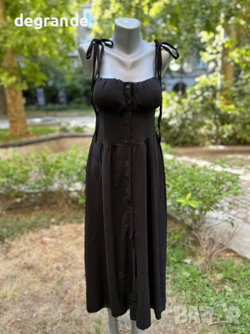 Черна ежедневна дълга рокля, снимка 2 - Рокли - 51268526