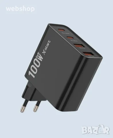 Мощен Адаптер за Бързо зареждане 100W с 4 порта, Quick Charge , снимка 1 - Друга електроника - 47457175