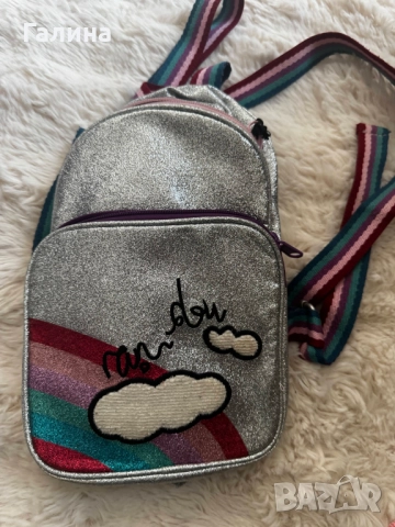 ZARA раница блестяща – сребристо/розова