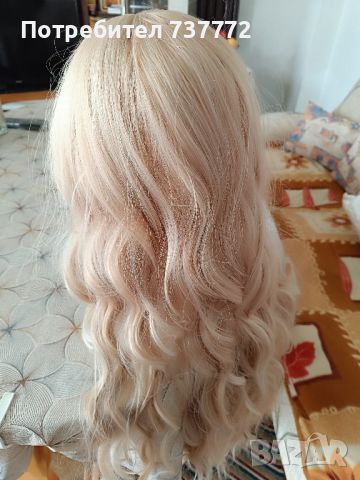 Много красива светло руса перука , снимка 3 - Аксесоари за коса - 45334959
