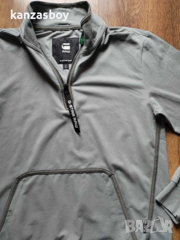 g-star half zip bound tweeter t - страхотна мъжка блуза КАТО НОВА С, снимка 4 - Блузи - 53236457