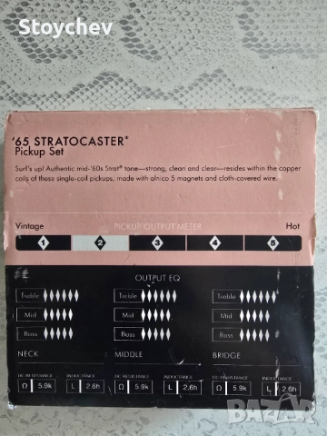 Адаптери за китара Fender Pure Vintage '65 Stratocaster, снимка 2 - Китари - 51695048