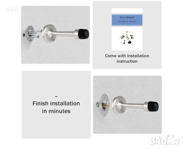 Комплект от 4 стопера за врати 7.5 см, снимка 3 - Други стоки за дома - 52942990