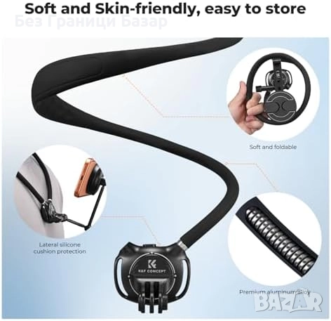 Нов K&F Concept MagSafe държач за телефон с въртене и стабилен ремък, снимка 5 - Чанти, стативи, аксесоари - 52501551