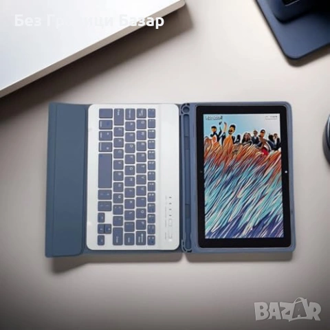 Нов Магнитен калъф с отделяема клавиатура за Galaxy Tab A9 8.7 таблет, снимка 5 - Друга електроника - 53888719