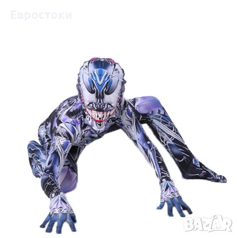 Детски костюм на Venom с маска, Веном гащеризон. Размер: 110/М Детска таблица с размер: 110 , снимка 4 - Детски комплекти - 46228497