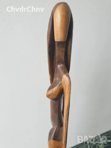 48см ръчна дърворезба статуетка/еротика/дизайнерска абстрактна дървена скулптура/фигура на гола жена, снимка 6 - Статуетки - 50310021