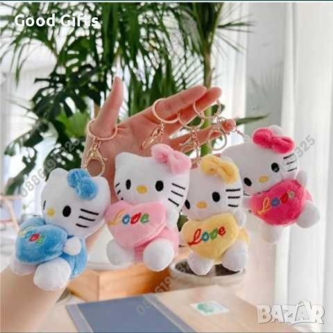 Плюшена играчка Ключодържател Hello Kitty, Мек ключодържател коте Кити, снимка 1 - Плюшени играчки - 46742955