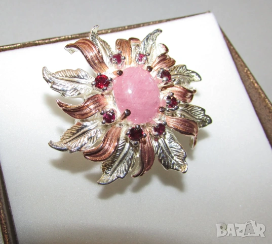 925 сребърен пръстен с рубин, снимка 3 - Пръстени - 53811099