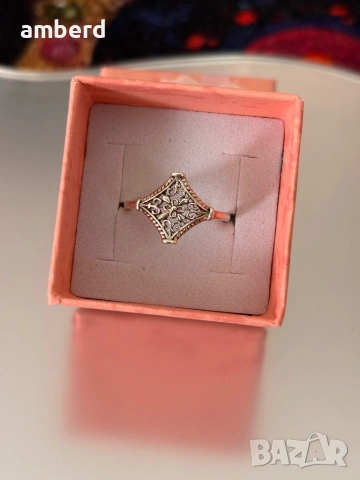 Невероятен сребърен пръстен - модел R064, снимка 2 - Пръстени - 54288083