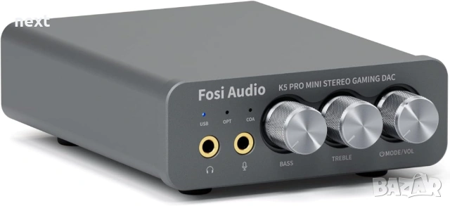 Fosi Audio K5 Pro висококачествен ДАK DAC, усилвател за слушалки и външна звукова карта