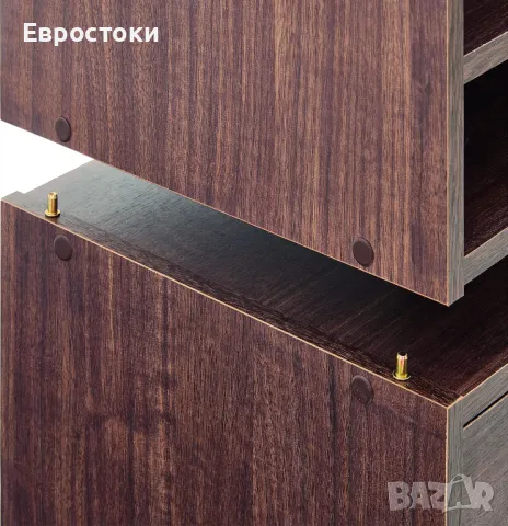 Iris Ohyama, Подреждащ се рафт/елемент за съхранение 3 нива- Кутия за подреждане STB-400T - Кафяв дъ, снимка 2 - Органайзери за бюро - 50107212