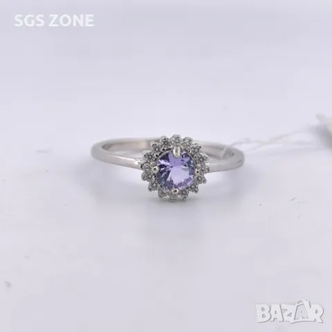 Обеци с Аметист и Розов Топаз , снимка 10 - Обеци - 49750560