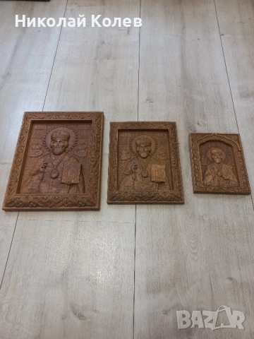Икони на Свети Николай Чудотворец-Машинна дърворезба, снимка 6 - Икони - 52464767