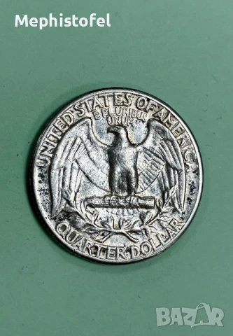 1/4 долар (Quarter) 1964 г, САЩ - сребърна монета