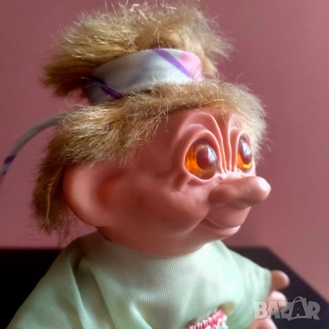 Играчка Кукла Трол Troll 17 см + коса , снимка 2 - Колекции - 45372927