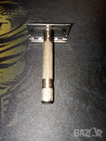 бръснарски нож + 5 ножчета подарък / Неръждаема стомана / Safety razor, снимка 2 - Други - 48661553