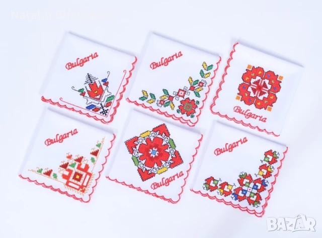 Бродирани кърпички с традиционни български шевици , снимка 4 - Декорация за дома - 51271184