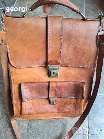 чанта от естествена кожа за през рамо 8/4, снимка 4 - Чанти - 50427472