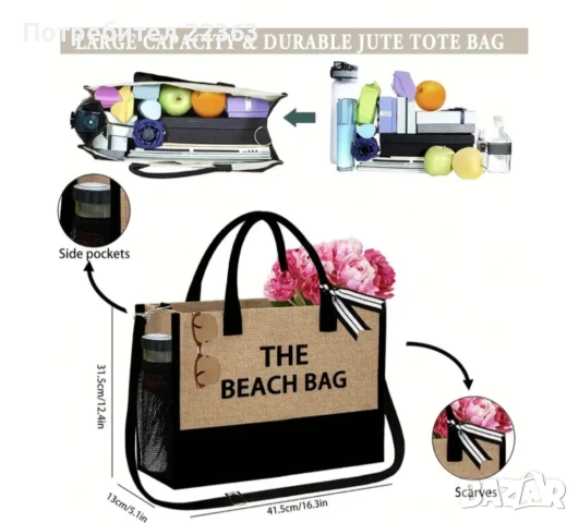 Комплект летни, плажни чанти, снимка 2 - Чанти - 50560822