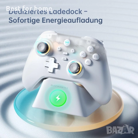 Machenike G3V2 Bluetooth контролер за PC/Switch/Ios/Android, джойстици с ефект на Хол, бял, снимка 4 - Аксесоари - 54160344