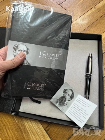Комплект за писане Чарлс Дикенс - тефтер и химикал 