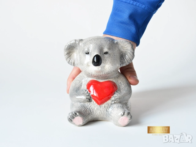 Керамична Коала Държаща Сърце / Декоративна Саксия за Растения / Подарък за Нов Дом / Кашпа за Цветя, снимка 6 - Декорация за дома - 52404028