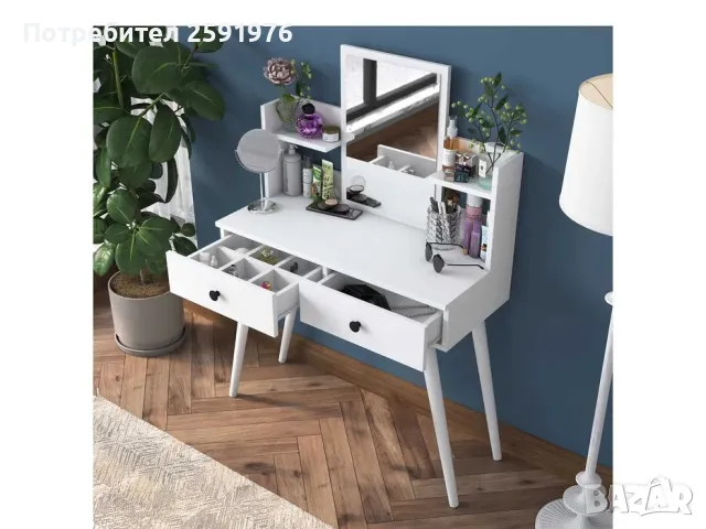 Тоалетка с място за съхранение и огледало Puzzle-home 2232, ПРОМО ЦЕНА, снимка 1