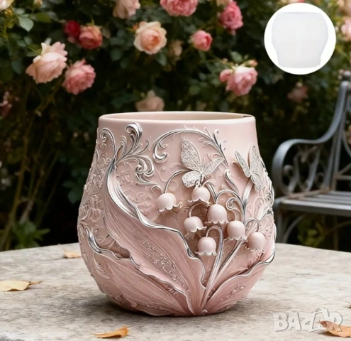 Молд буркан ваза с Момина сълза, снимка 9 - Форми - 53195572