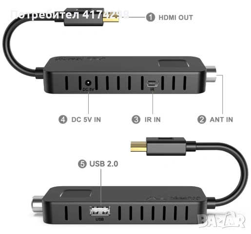UBISHENG U3mini DVB T2 DVB C Цифров ТВ декодер HD безплатни телевизионни канали 7Days EPG TV Tuner з, снимка 3 - Приемници и антени - 53851036