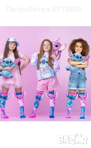 Дълги чорапи със Стич, снимка 4 - Други - 53350881