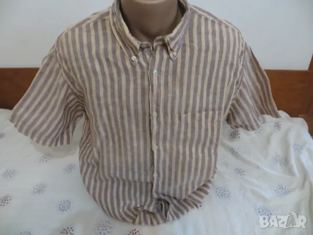 Мъжка риза с къс ръкав от лен Maddison, снимка 1